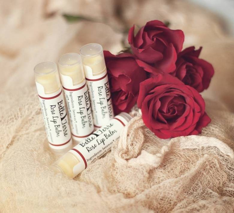 Lip Balm - Rose - All Natural Handcrafted - 4 Pack on Luulla